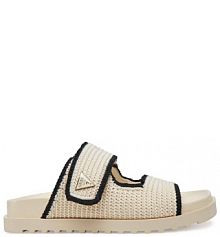 Klapki Guess beżowe damskie 