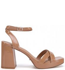 Sandały na słupku DeeZee beżowe 