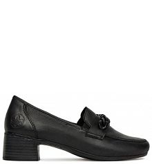 Półbuty na obcasie Rieker czarne damskie 