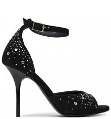 Sandały na szpilce LOVE MOSCHINO czarne 