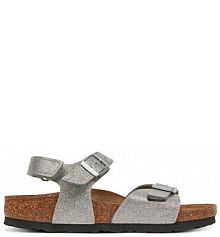 Sandały Birkenstock srebrne dziecięce 