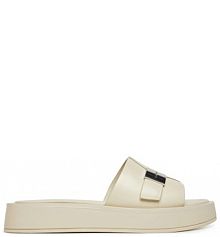 Klapki Calvin Klein écru damskie 