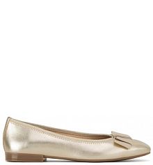 Baleriny Lasocki złote damskie 