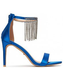 Sandały na szpilce DeeZee niebieskie 