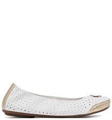 Baleriny Rieker białe damskie 