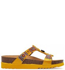 Klapki Scholl pomarańczowe damskie 