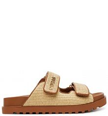 Klapki Guess brązowe damskie 