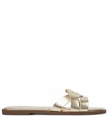 Klapki JENNY złote damskie 