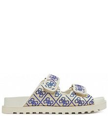 Klapki Guess écru damskie 