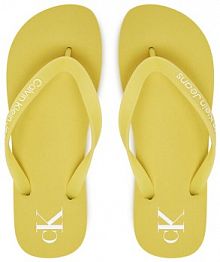 Japonki Calvin Klein Jeans żółte damskie 