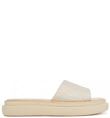 Klapki Calvin Klein écru damskie 