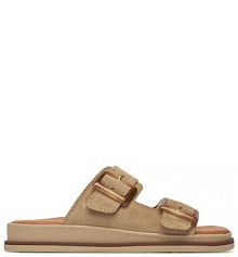 Klapki Tamaris beżowe damskie 