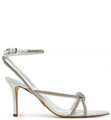 Sandały na szpilce Guess białe 