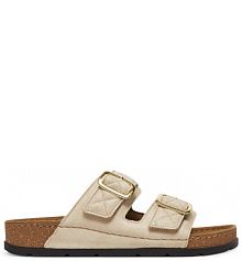 Klapki Scholl beżowe damskie 