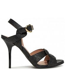 Sandały na szpilce LOVE MOSCHINO czarne 