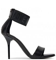 Sandały na szpilce LOVE MOSCHINO czarne 