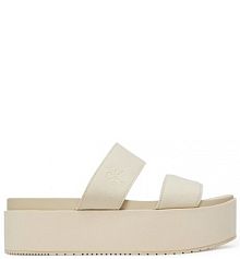 Klapki Calvin Klein Jeans écru damskie 