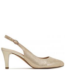 Sandały na szpilce Caprice złote 