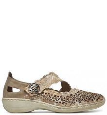 Półbuty Rieker beżowe damskie 