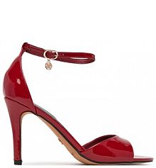 Sandały na szpilce Nine West czerwone 