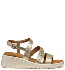 Sandały na koturnie Geox złote 