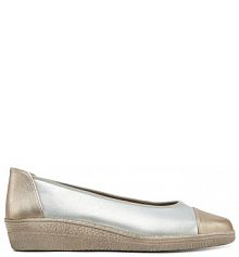 Baleriny Gabor srebrne damskie 