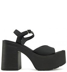 Sandały na słupku DeeZee czarne 