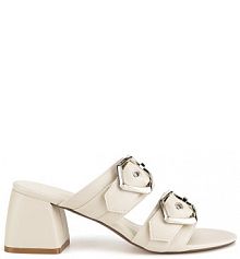 Klapki JENNY beżowe damskie 