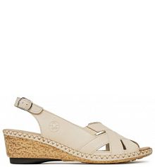 Sandały na koturnie Rieker beżowe 