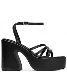 Sandały na słupku DeeZee czarne 