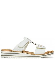 Klapki Rieker białe damskie 