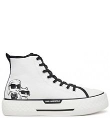 Trampki wysokie KARL LAGERFELD białe damskie 