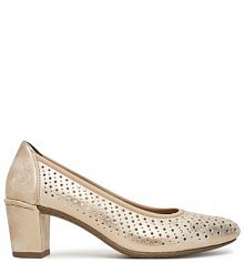 Czółenka Rieker złote 