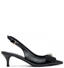 Sandały na szpilce Furla czarne 