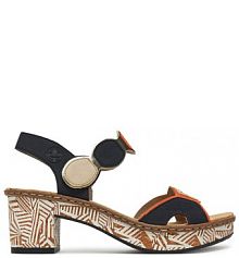 Sandały na słupku Rieker kolorowy 