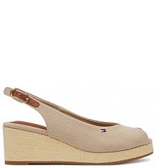 Sandały na koturnie Tommy Hilfiger beżowe 