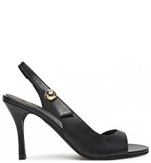 Sandały na szpilce Furla czarne 