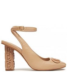 Sandały na słupku Liu Jo beżowe 