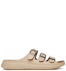 Klapki Clara Barson beżowe damskie 