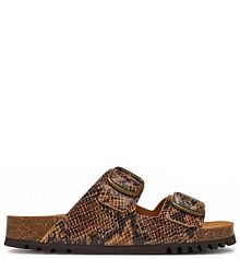 Klapki Scholl brązowe damskie 