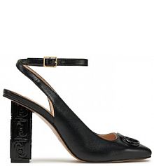 Sandały na słupku Liu Jo czarne 