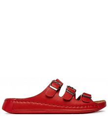 Klapki Clara Barson czerwone damskie 