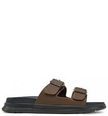 Klapki Tommy Hilfiger brązowe męskie 