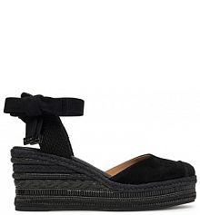 Sandały na koturnie Alma En Pena czarne