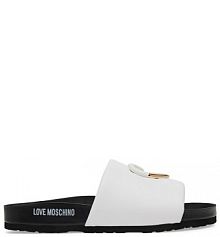 Klapki LOVE MOSCHINO białe damskie 