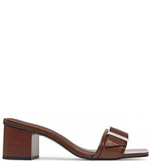 Klapki Calvin Klein brązowe damskie 