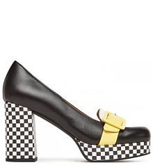 Półbuty na obcasie Fly London czarne damskie 