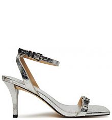 Sandały na szpilce MICHAEL Michael Kors srebrne 