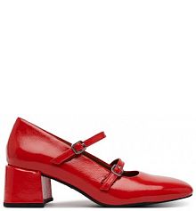 Półbuty na obcasie Vagabond Shoemakers czerwone damskie 