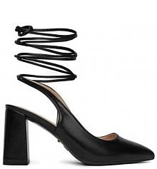 Sandały na słupku DeeZee czarne 